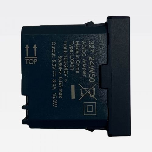 M�dulo Carregador USB 15W C+C Preto Matix Go Bticino Legrand JB4191CC