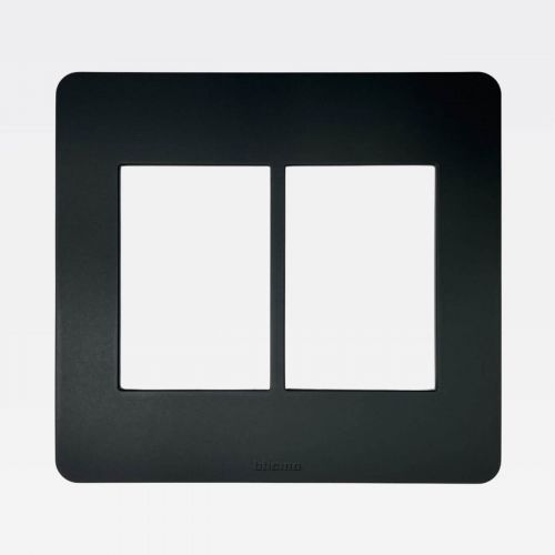 Placa 3+3 Postos 4x4 Preta Matix Go Bticino Legrand JA4826M6JB
