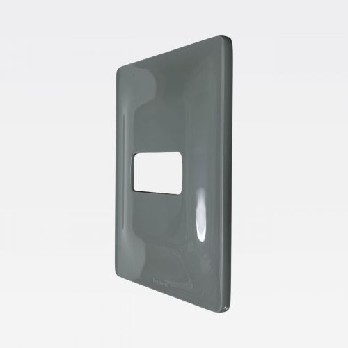 Placa 1 Posto Zeffia 4x2 Cinza Legrand 680181CZ
