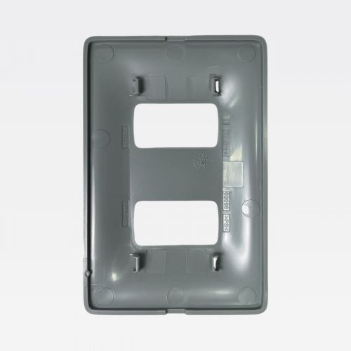 Placa 2 Postos Separados Zeffia 4x2 Cinza Legrand 680182CZ