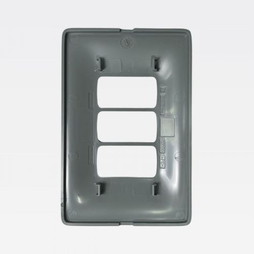 Placa 3 Postos Separados Zeffia 4x2 Cinza Legrand 680183CZ