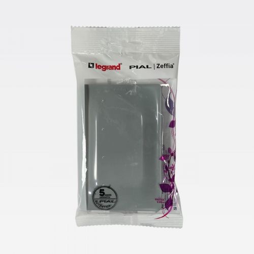 Placa Cega Zeffia 4x2 Cinza Legrand 680180CZ
