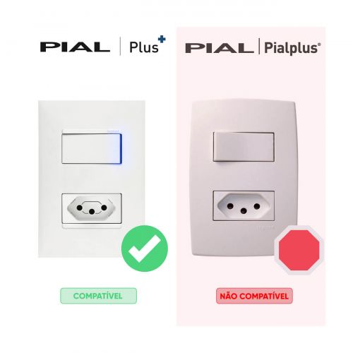 Conjunto 4x2 PIAL Plus+ c/ Interruptor Simples Branco Legrand 611110BC