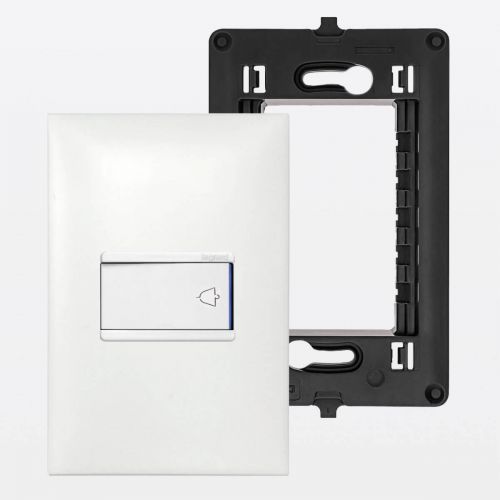 Conjunto 4x2 Interruptor Pulsador Campainha Pial Plus+ Legrand