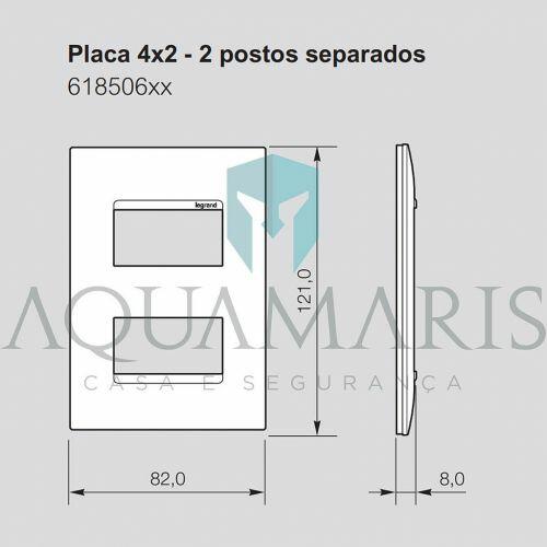 Conjunto 4x2 2 Tomadas 10A Pial Plus+ Legrand