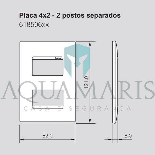 Conjunto 4x2 2 Tomadas 10A Pial Plus+ Legrand