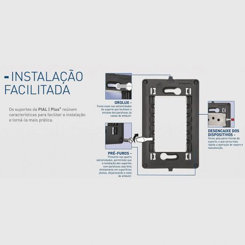 Conjunto 4x2 Interruptor Intermedi�rio Four Way Pial Plus+ Legrand