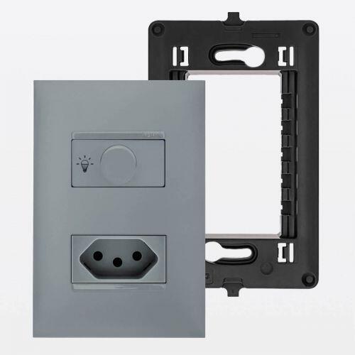 Conjunto 4x2 Dimmer LED Tomada 20A Pial Plus+ Legrand