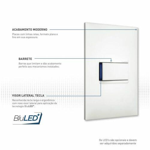 Conjunto 4x4 6 Interruptores Simples Pial Plus+ Legrand