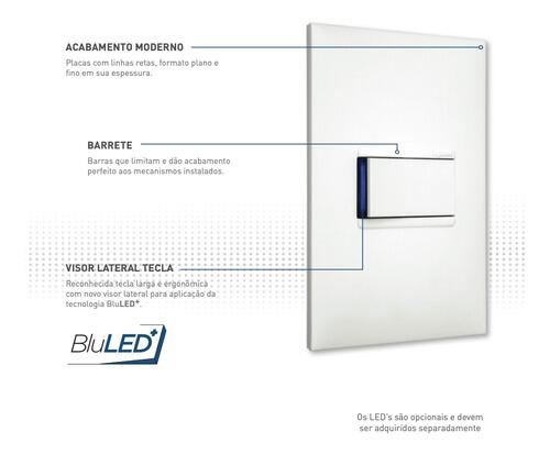 Conjunto 4x4 6 Interruptores Simples Pial Plus+ Legrand