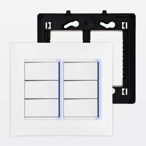 Conjunto 4x4 6 Interruptores Simples Pial Plus+ Legrand