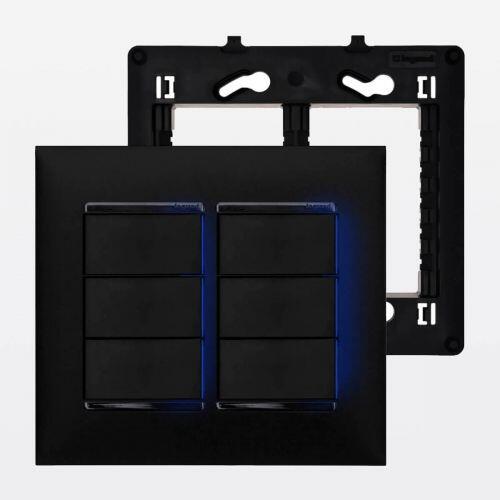 Conjunto 4x4 6 Interruptores Simples Pial Plus+ Legrand