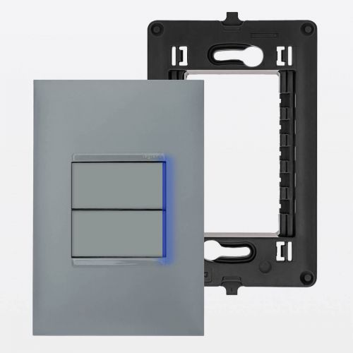 Conjunto 4x2 Interruptor Paralelo + Interruptor Simples c/ LED PIAL Plus+ Legrand
