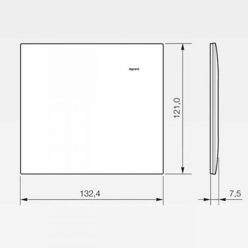 Conjunto 4x4 Placa Cega PIAL Plus+ Legrand