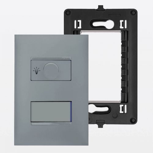 Conjunto 4x2 Dimmer p/ Lâmpada LED + Interruptor Simples c/ LED PIAL Plus+ Legrand