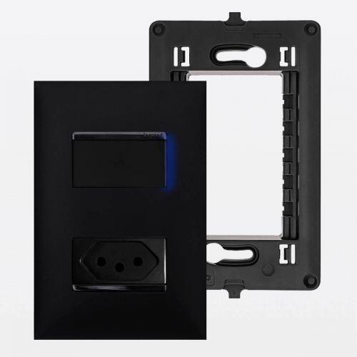 Conjunto 4x2 Tomada 20A + Interruptor Paralelo c/ LED PIAL Plus+ Legrand