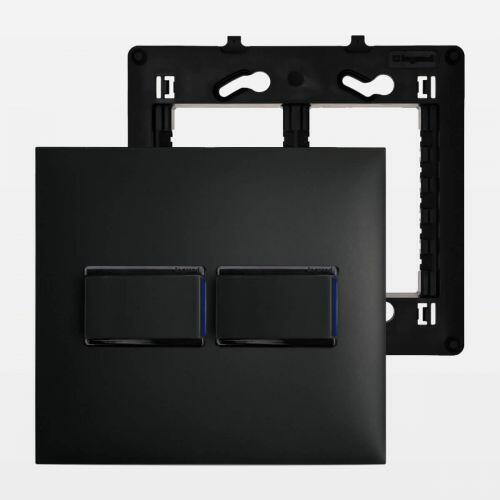 Conjunto 4x4 2 Interruptores Paralelos c/ LED PIAL Plus+ Legrand