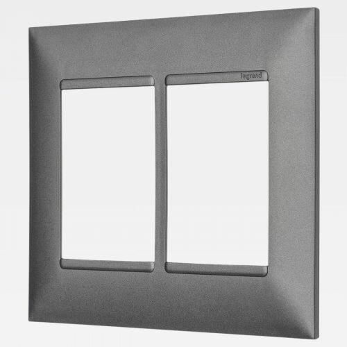 Conjunto 4x4 2 Tomadas Triplex 10A PIAL Plus+ Legrand