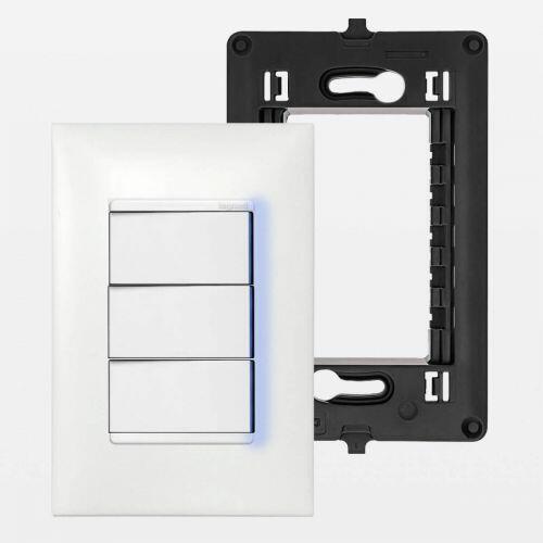 Conjunto 4x2 Interruptor Triplo 2 paralelo + 1 simples PIAL Plus+ Legrand