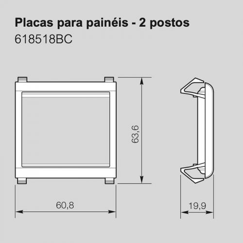 Conjunto para Embutir em M�veis Tomada Dupla 10A PIAL Plus+ Legrand