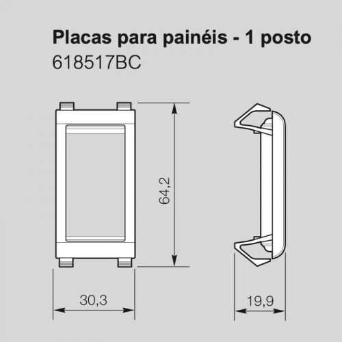 Conjunto para Embutir em M�veis Tomada 10A PIAL Plus+ Legrand