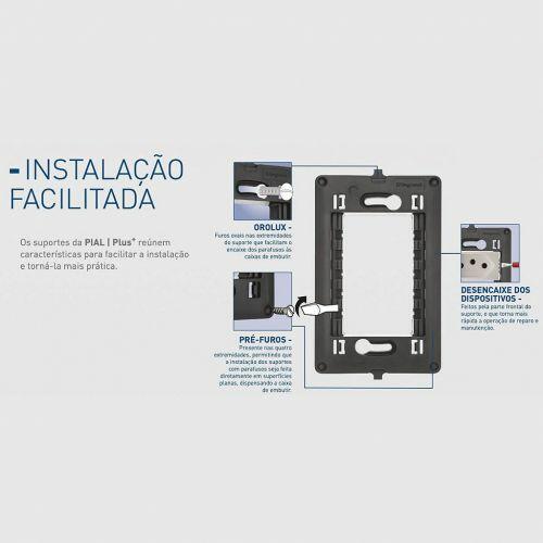 Conjunto 4x2 Tomada Dupla 10A PIAL Plus+ Legrand
