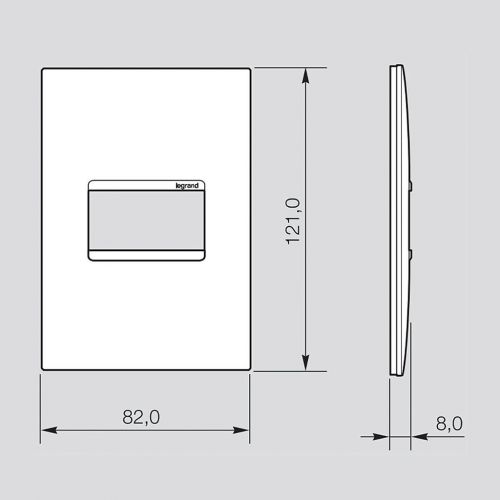 Conjunto 4x2 Tomada com Fundo M�vel 10A PIAL Plus+ Legrand