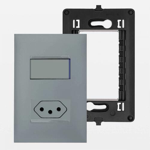 Conjunto 4x2 Interruptor Paralelo com LED e Tomada 10A PIAL Plus+ Legrand
