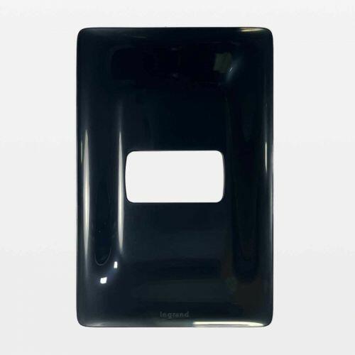 Placa 1 Posto Zeffia 4x2 Preta Legrand 680181PT