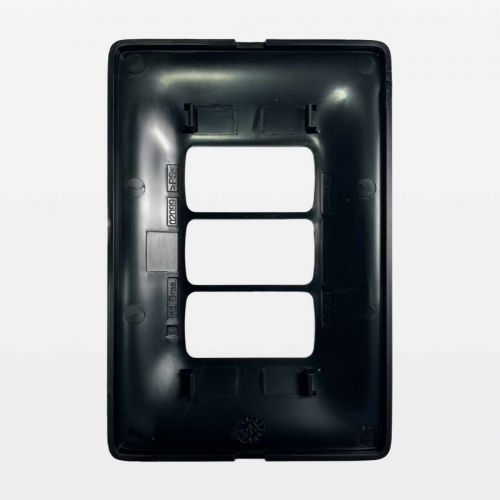 Placa 3 Postos Separados Zeffia 4x2 Preta Legrand 680183PT