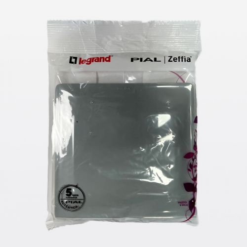 Placa Cega 4x4 Zeffia Cinza Legrand 680173CZ