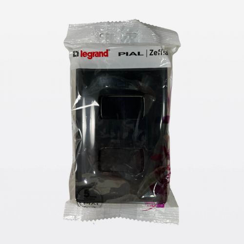 Conjunto Interruptor Simples e Interruptor Paralelo 4x2 Preto Zeffia Legrand 680103PT