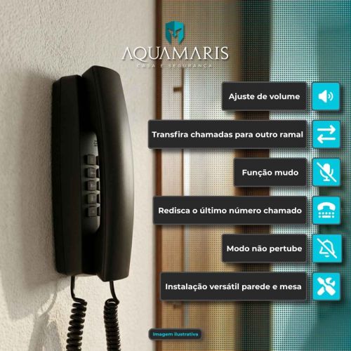 Interfone 5 Pontos HDL Porteiro Coletivo F20ID C/ Central e 10 Tags RFID