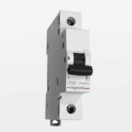 Disjuntor Unipolar Monofásico 63A Curva C 3000A RX3 Pial Legrand 419301