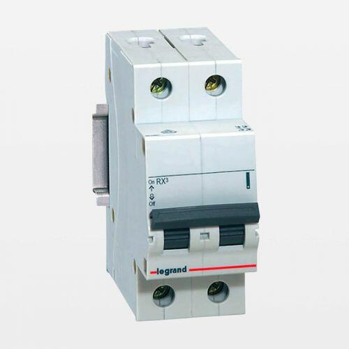 Disjuntor DIN 25A Bipolar Bifásico Curva C 3000A Pial Legrand RX3 419308