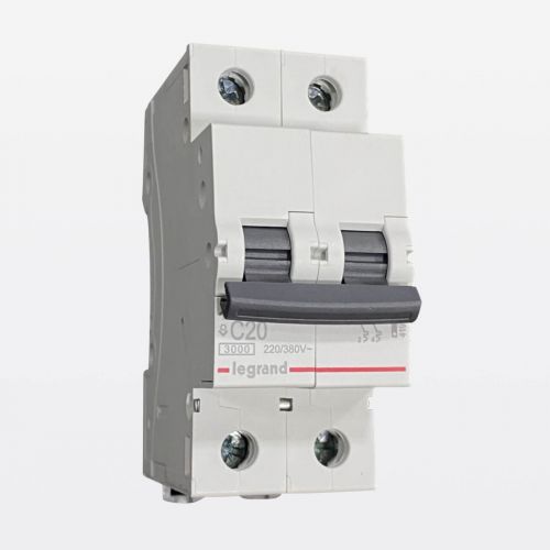 Disjuntor Bipolar Bifásico 40A Curva C 3000A RX3 Pial Legrand 419552