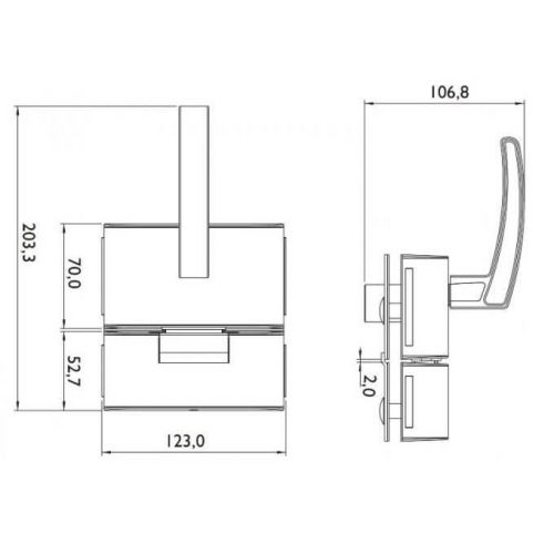 Fechadura El�trica Porta Vidro 2 Folhas c/ Controle Remoto HDL