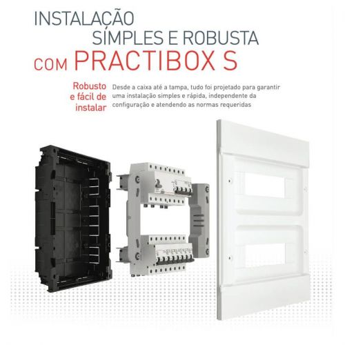 Quadro Embutir 24 DIN Practibox S Branco Legrand 135002