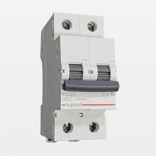 Disjuntor Bipolar Bifásico 16A Curva C 3000A Legrand RX3 419548