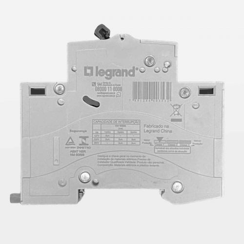 Disjuntor Unipolar Monof�sico 25A Curva C 3000A Legrand RX3 439539