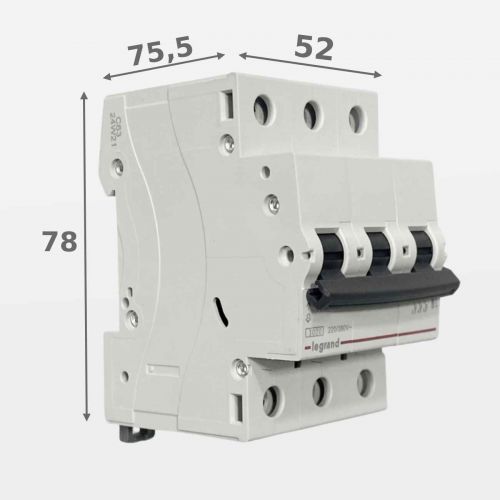 Disjuntor Tripolar Trif�sico 40A Curva C 3000A RX3 Pial Legrand 419321