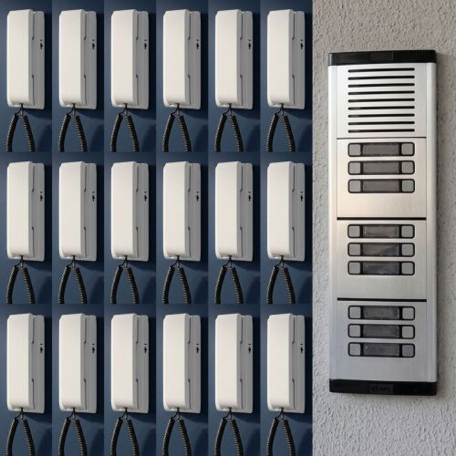 Kit Coletivo Porteiro Eletr�nico 18 Pontos HDL c/ Gabinete GS-4 + 18 Monofones + Fonte