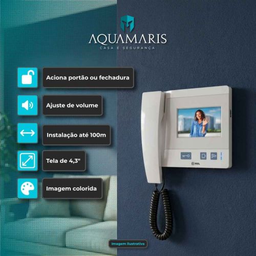 Kit Coletivo Porteiro Eletr�nico 7 Pontos HDL c/ M�dulo VPC Color + 7 Monitores Class 4,3"