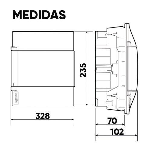 Quadro de Distribui��o Embutir 12 M�dulos Practibox S Legrand 135001