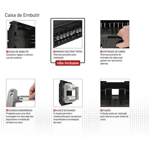 Quadro de Distribui��o Embutir 4 M�dulos Practibox S Legrand 134004