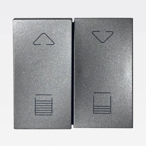 Conjunto 4x2 c/ 1 Pulsador a Revers�o para Persianas + Suporte + Placa 2 Postos Arteor