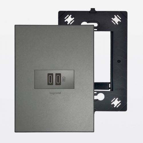 Conjunto 4x2 Arteor c/ 1 Carregador USB Duplo Tipo-C 15W Legrand