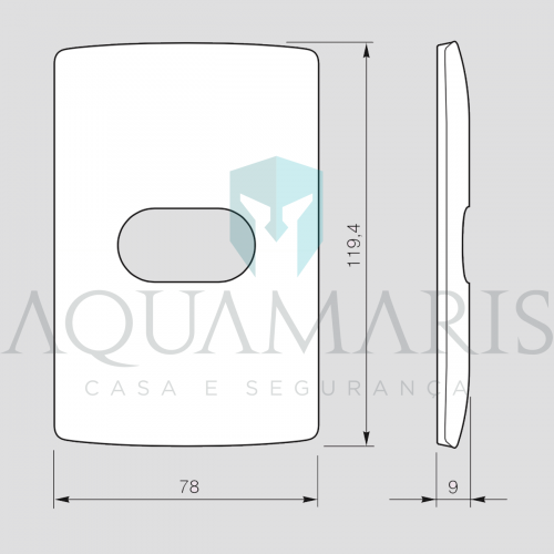 Placa 3 Postos IP44 4x2 Branca Nereya Legrand 663292
