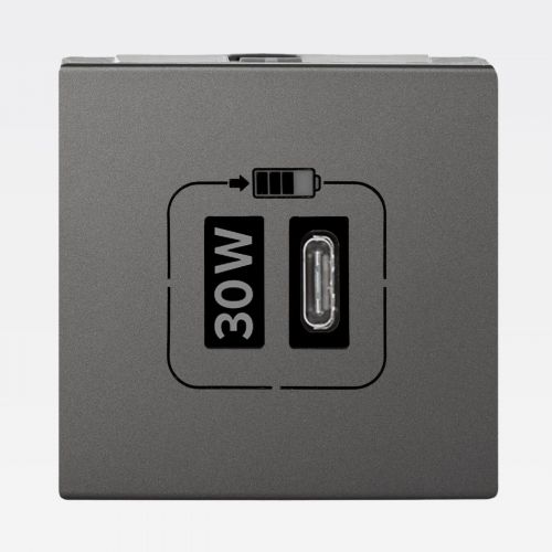 Conjunto 4x2 Carregador USB Tipo-C PD 30W Linha Arteor Legrand