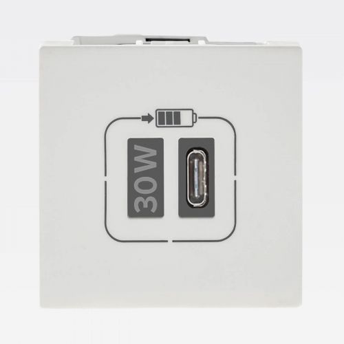 Conjunto 4x2 Carregador USB Tipo-C PD 30W Linha Arteor Legrand